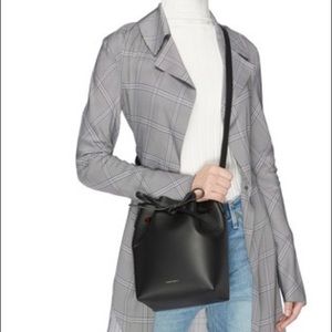 Mansur gavriel mini bucket bag balck/red